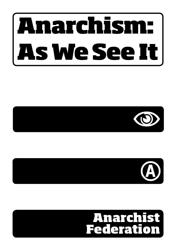 Anarchism - as we see it, pamphlet front cover