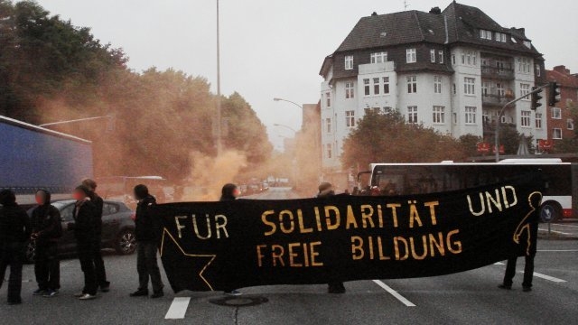 Blockade at Education Strike 2009 Germany