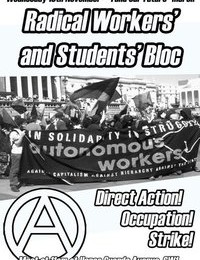 Call for Radical Workers' and Students' bloc on the UCU NUS demonstration against education cuts. November 10th 2010