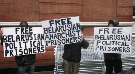 Belarus prisoner solidarity demo in London Sept 2012