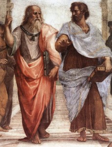 Aristotle and Plato nip out for a cheeky Nandos with the lads.