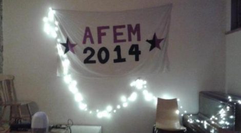 AFEM 2014 anarcafeminist conference banner at LARC in London