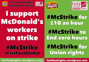 FastFoodRights UK McDonalds Strike leaflet - McStrike September 2017