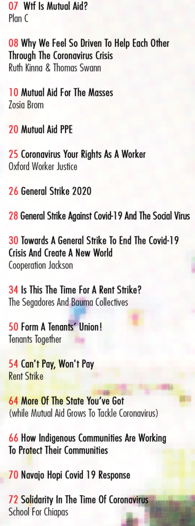 Contents of Organise Pandemic Special a shown as Image 1 of 2.